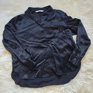 ZARA women’s satin button down